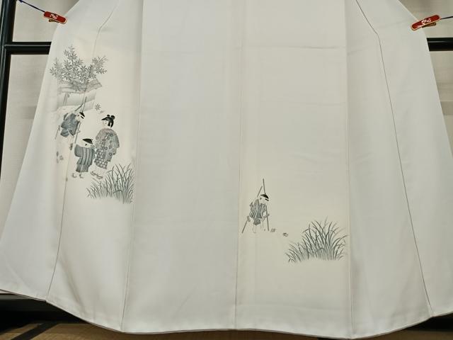 平和屋着物●訪問着 手描き 童子遊び 暈し染め 金彩 正絹 逸品 AABB6553zg