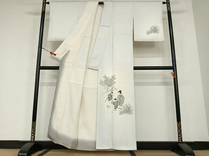 平和屋着物●訪問着 手描き 童子遊び 暈し染め 金彩 正絹 逸品 AABB6553zg