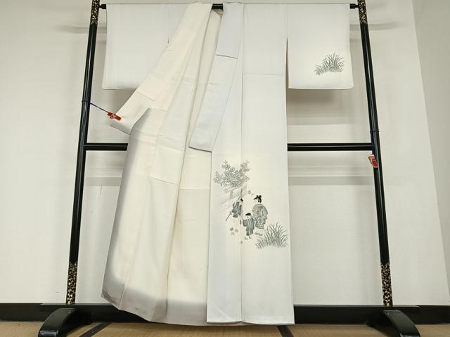 平和屋着物●訪問着 手描き 童子遊び 暈し染め 金彩 正絹 逸品 AABB6553zg