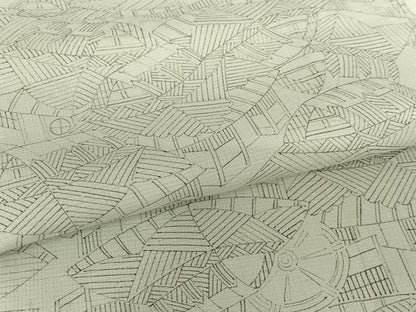 平和屋着物●上質な小紋　紬地　手描き　風景文　正絹　逸品　AABB6558zg