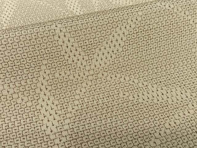 平和屋着物●本塩沢 110亀甲 草木文 正絹 逸品 AABB6567zg