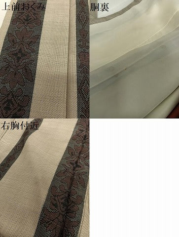 平和屋着物●本場大島紬 一元7マルキ 草花間道 正絹 逸品 AABB6571zg