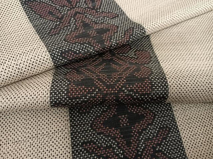 平和屋着物●本場大島紬 一元7マルキ 草花間道 正絹 逸品 AABB6571zg