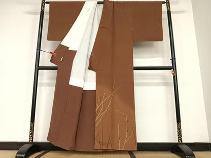 平和屋着物●訪問着　駒刺繍　蕾　ろうけつ染め　暈し染め　正絹　逸品　未使用　AABB6581zg