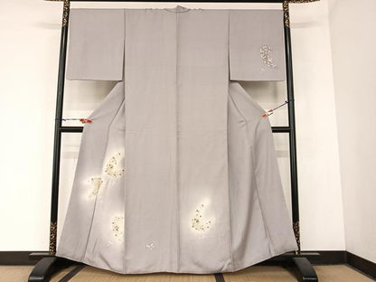 平和屋着物●訪問着 駒刺繍 吉祥文 暈し染め 金糸 正絹 逸品 AABB6611np