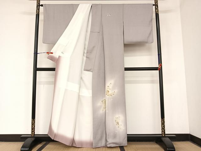 平和屋着物●訪問着 駒刺繍 吉祥文 暈し染め 金糸 正絹 逸品 AABB6611np