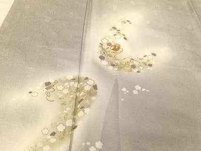 平和屋着物●訪問着 駒刺繍 吉祥文 暈し染め 金糸 正絹 逸品 AABB6611np