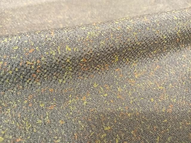 平和屋着物●上質な小紋　霞文　鬼しぼ縮緬　やまと誂製　正絹　逸品　未使用　AABI0006cs