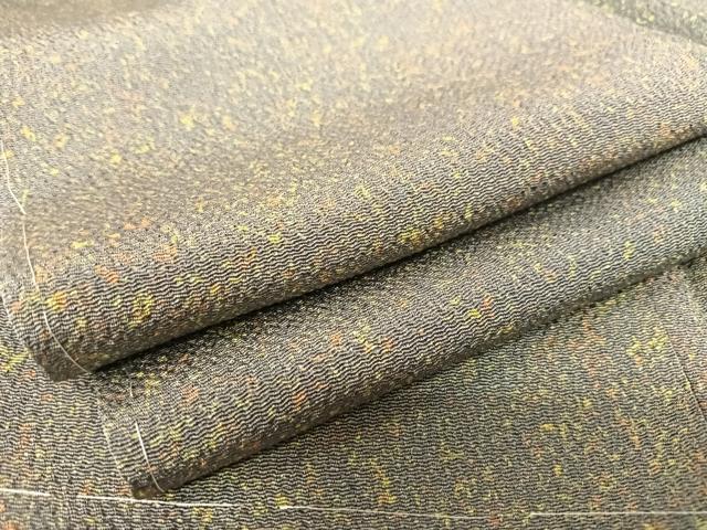 平和屋着物●上質な小紋　霞文　鬼しぼ縮緬　やまと誂製　正絹　逸品　未使用　AABI0006cs