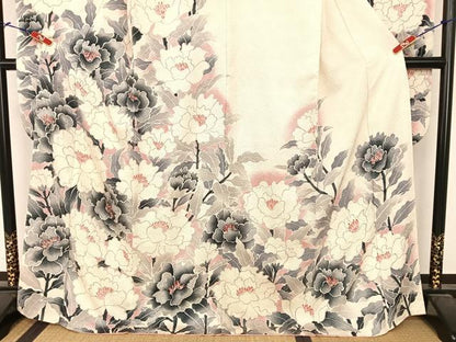 平和屋着物●名門 藤娘きぬたや・総絞り 振袖 草花文 正絹 逸品 AABB6619np