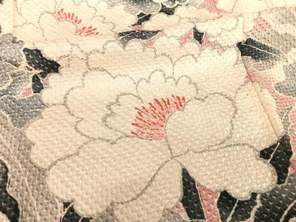 平和屋着物●名門 藤娘きぬたや・総絞り 振袖 草花文 正絹 逸品 AABB6619np