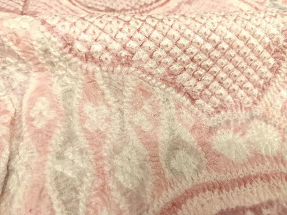 平和屋着物●名門　藤娘きぬたや・総絞り　訪問着　道長花文　正絹　逸品　AABB6639np