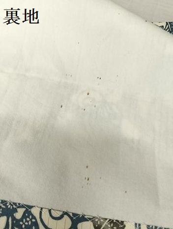 平和屋着物＊夏物　創業70余年　あやせ染芸　塩瀬　九寸開き名古屋帯　本手差し　江戸紅型　花鳥唐草文　正絹　逸品　AABB6644np