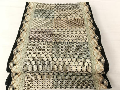 平和屋着物＊夏物 八寸名古屋帯 唐組 正絹 逸品 AABB6645np