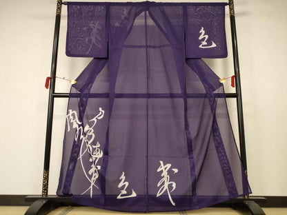 平和屋着物＊夏物 訪問着 絽 文字文 洗える着物 AABB6689jd