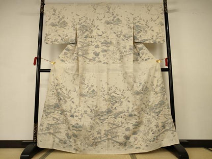 平和屋着物＊夏物 染織の名門 しょうざん 生紬 訪問着 紗 風景文 正絹 逸品 AABB6694jd