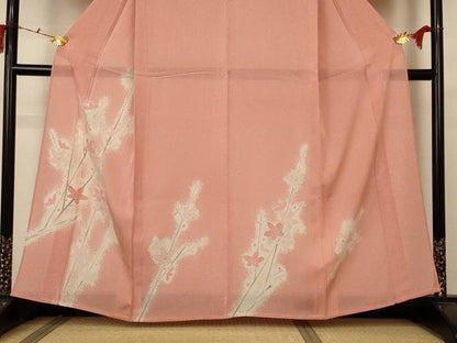 平和屋着物＊夏物 訪問着 絽 枝花文 正絹 逸品 AABB6696jd