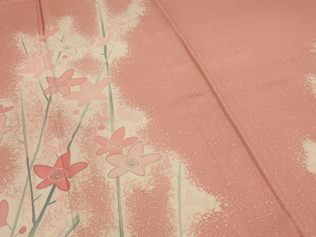 平和屋着物＊夏物 訪問着 絽 枝花文 正絹 逸品 AABB6696jd