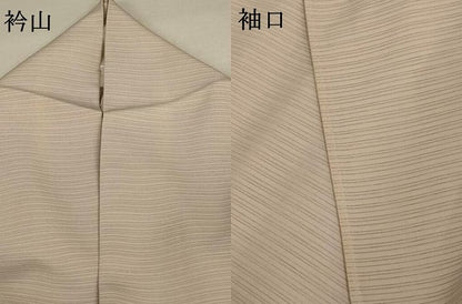 平和屋着物＊夏物 色無地 絽 肌色 正絹 逸品 AABB6697jd
