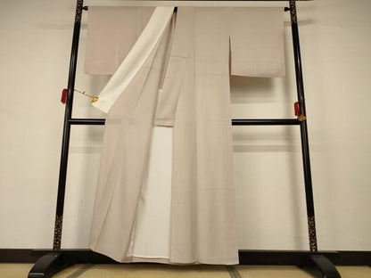 平和屋着物＊夏物 色無地 絽 肌色 正絹 逸品 AABB6697jd