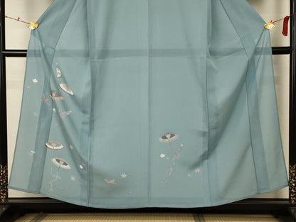 平和屋着物＊夏物 訪問着 絽 番傘 正絹 逸品 AABB6698jd