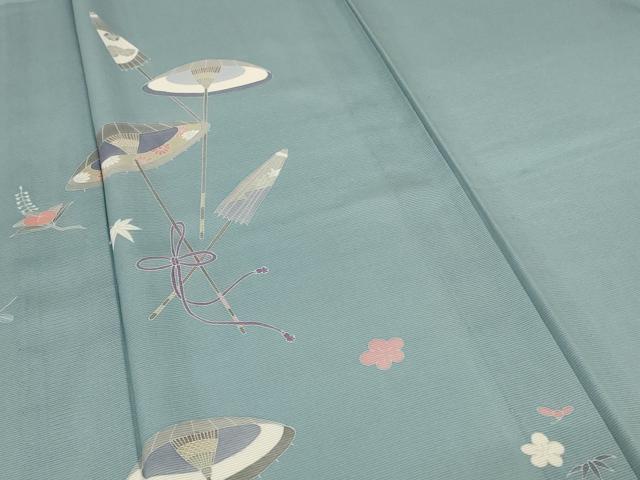 平和屋着物＊夏物 訪問着 絽 番傘 正絹 逸品 AABB6698jd
