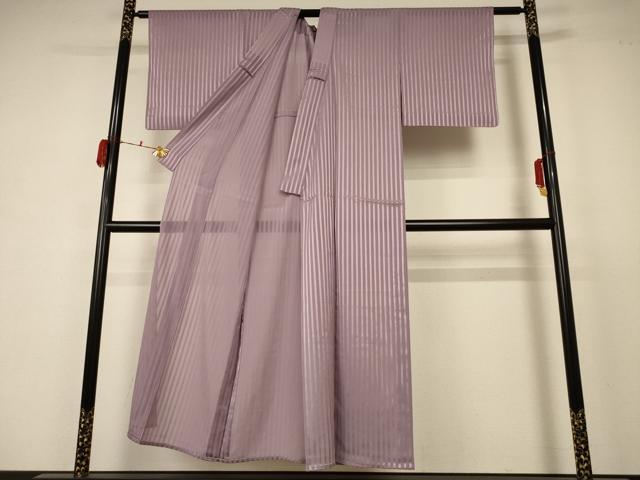 平和屋着物＊夏物 小紋 紗 縞 洗える着物 AABB6700jd