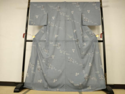平和屋着物＊夏物 小紋 絽 萩文 洗える着物 AABB6703jd