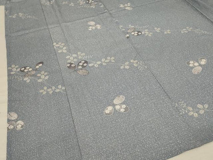 平和屋着物＊夏物 小紋 絽 萩文 洗える着物 AABB6703jd
