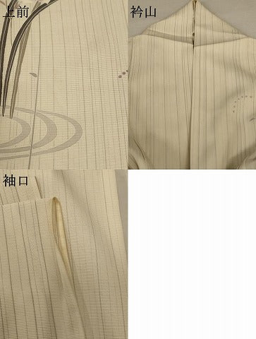 平和屋着物＊夏物 訪問着 絽 流水草花文 正絹 逸品 AABB6709jd