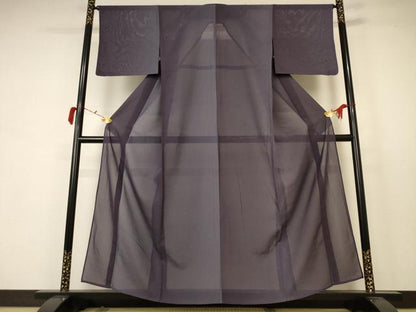 平和屋着物＊夏物 江戸小紋 絽 角通し 正絹 逸品 AABB6716jd