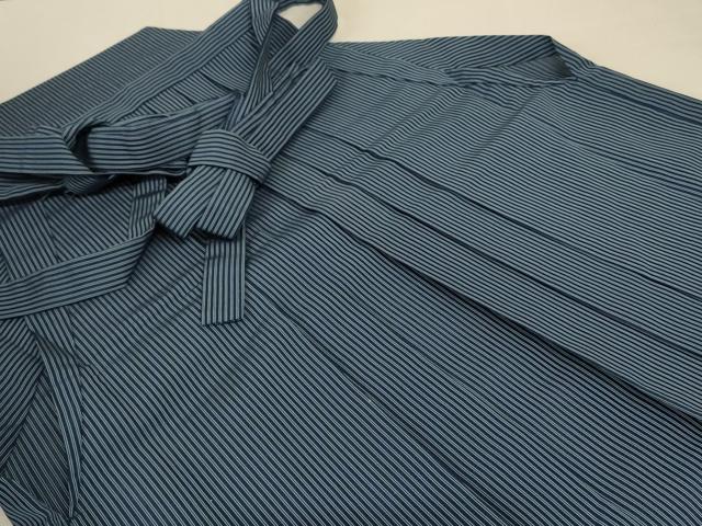 平和屋着物＊夏物　男性　行灯袴　縞　正絹　逸品　AABB6717jd