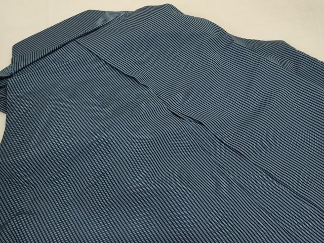 平和屋着物＊夏物　男性　行灯袴　縞　正絹　逸品　AABB6717jd