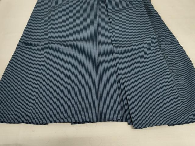 平和屋着物＊夏物　男性　行灯袴　縞　正絹　逸品　AABB6717jd