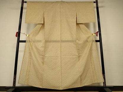 平和屋着物＊夏物 紗紬 絣文様 正絹 逸品 AABB6718jd