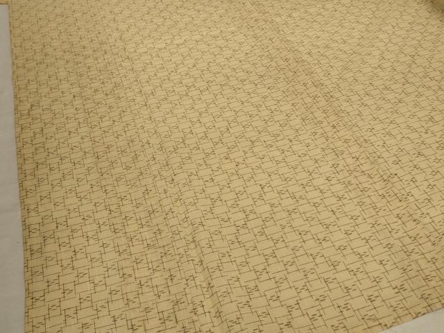 平和屋着物＊夏物 紗紬 絣文様 正絹 逸品 AABB6718jd