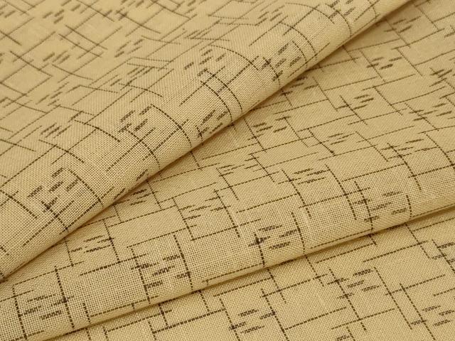 平和屋着物＊夏物 紗紬 絣文様 正絹 逸品 AABB6718jd