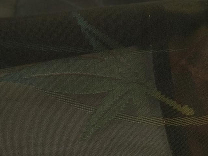 平和屋着物＊夏物 小紋 紗 草葉文 正絹 逸品 AABB6722jd