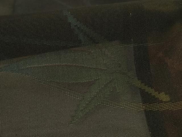 平和屋着物＊夏物 小紋 紗 草葉文 正絹 逸品 AABB6722jd