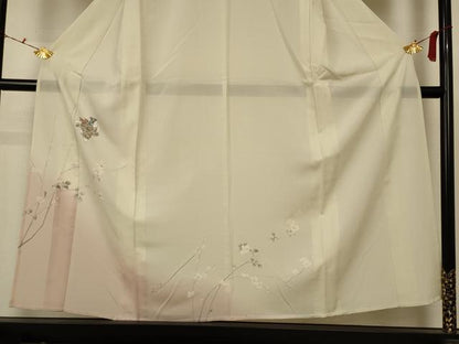 平和屋着物＊夏物 訪問着 絽 手描き 童子 梅 正絹 逸品 AABB6725jd
