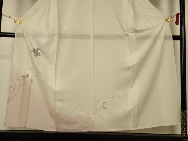 平和屋着物＊夏物 訪問着 絽 手描き 童子 梅 正絹 逸品 AABB6725jd