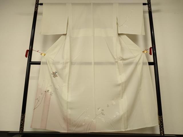 平和屋着物＊夏物 訪問着 絽 手描き 童子 梅 正絹 逸品 AABB6725jd