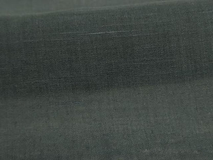 平和屋着物＊夏物 男性 紗紬 色無地 黒緑色 正絹 逸品 AABB6726jd