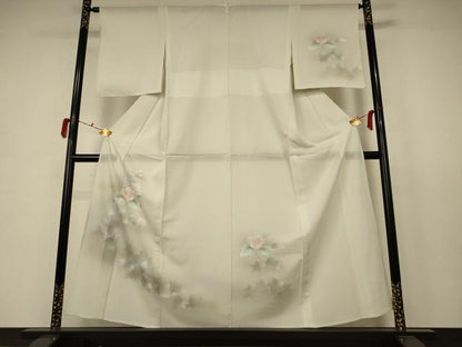 平和屋着物＊夏物 訪問着 絽 手描き 草花文 正絹 逸品 未使用 AABB6727jd