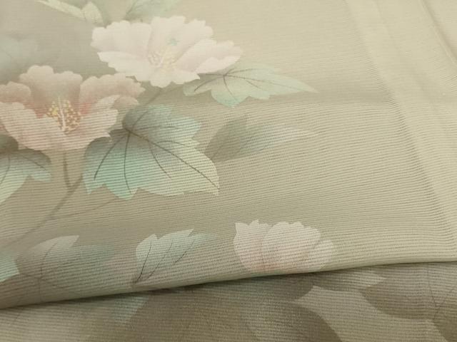 平和屋着物＊夏物 訪問着 絽 手描き 草花文 正絹 逸品 未使用 AABB6727jd