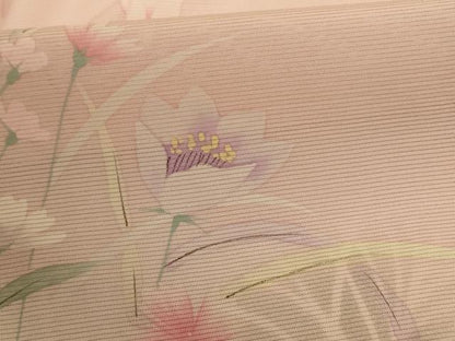 平和屋着物＊夏物 訪問着 絽 手描き 草花文 暈し染め 正絹 逸品 未使用 AABB6729jd