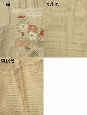 平和屋着物＊夏物 訪問着 絽 草花文 正絹 逸品 AABB6735jd
