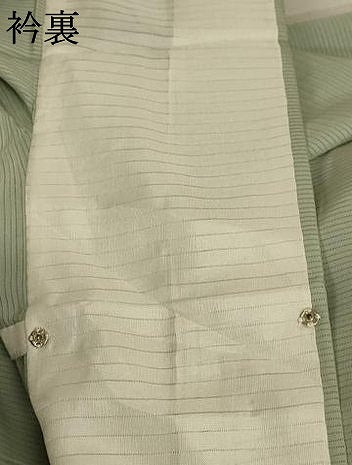 平和屋着物＊夏物 色無地 絽 若菜色 正絹 逸品 AABB6740jd