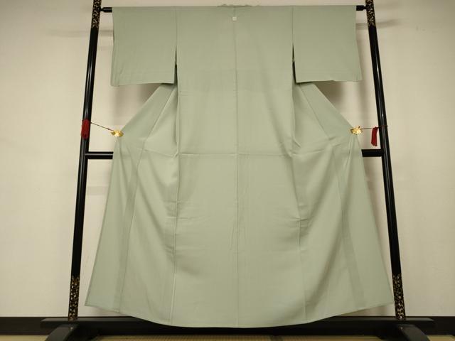 平和屋着物＊夏物 色無地 絽 若菜色 正絹 逸品 AABB6740jd