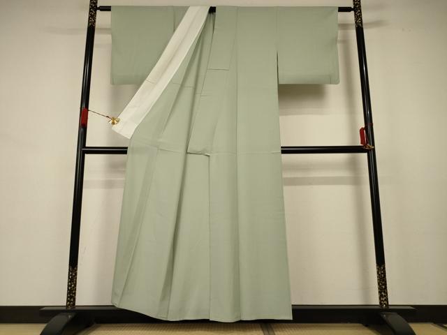 平和屋着物＊夏物 色無地 絽 若菜色 正絹 逸品 AABB6740jd